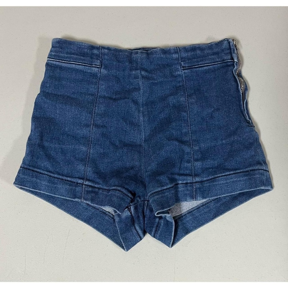 Blue High-Waisted Stretch Denim Jean Shorts Bottoms Size 25 💙✨ #denim #jean